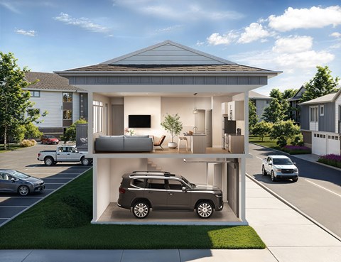 Floor plan for 1 bed, 1 bath, 616 sqft